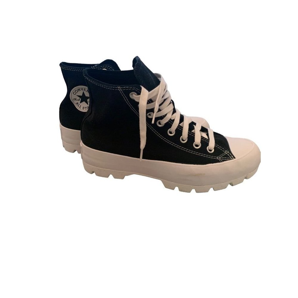 9M Converse All Star Women's Black Canvas Lugged Sole Sneaker